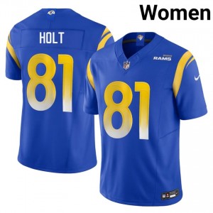 Torry Holt LA Rams #81 Women Elite Football Stitch Jersey - Royal Edition 67666929