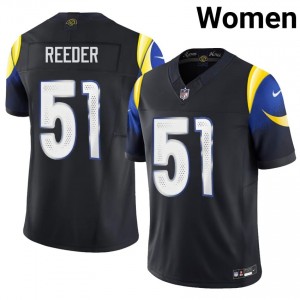 Troy Reeder LA Rams #51 Women Pro Cut Football Stitch Jersey - Midnight Blue Edition 45938064
