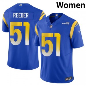 Troy Reeder Rams #51 Women Durable Football Stitched Jersey - Royal Edition 19987187