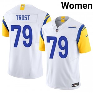 #79 Keagen Trost LA Rams Women Gameday Football Stitch Jersey - White Edition 62787592