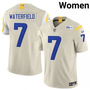 LA Rams Bob Waterfield #7 Women Player Football Stitch Jersey - Bone Edition 58578599