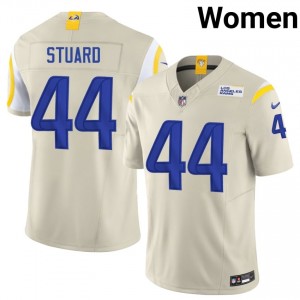 LA Rams Grant Stuard #44 Women Genuine Football Stitch Jersey - Bone Edition 10461153