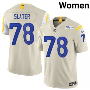 Los Angeles Rams Jackie Slater #78 Women Fresh Football Embroidery Jersey - Bone Edition 52957708