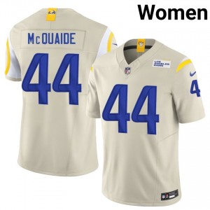 Rams Jake McQuaide #44 Women Elite Football Stitched Jersey - Bone Edition 57971404