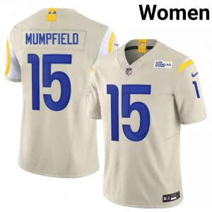 Los Angeles Rams Konata Mumpfield #15 Women Essential Football Embroidery Jersey - Bone Edition 69166248