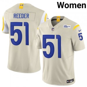 Los Angeles Rams Troy Reeder #51 Women Moisture Wicking Football Embroidery Jersey - Bone Edition 96803655