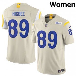 Rams Tyler Higbee #89 Women Exclusive Football Stitched Jersey - Bone Edition 83491966