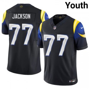 #77 Alaric Jackson Rams Youth Limited Football Stitched Jersey - Midnight Blue Edition 10278682