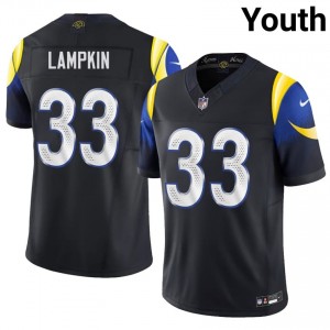 #33 Cam Lampkin LA Rams Youth Fresh Football Stitch Jersey - Midnight Blue Edition 51972551