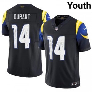 #14 Cobie Durant Los Angeles Rams Youth Premium Football Embroidery Jersey - Midnight Blue Edition 71083869