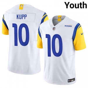 Rams Cooper Kupp #10 Youth NFL Football Stitched Jersey - White Edition 62939596