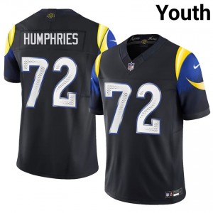#72 D.J. Humphries Los Angeles Rams Youth Gameday Football Embroidery Jersey - Midnight Blue Edition 14423646