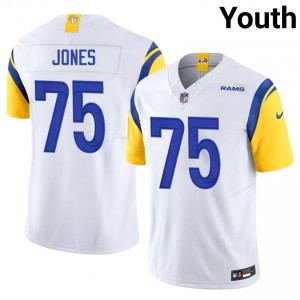 LA Rams Deacon Jones #75 Youth NFL Football Stitch Jersey - White Edition 47187963