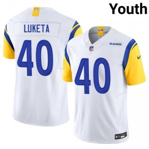Los Angeles Rams Jesse Luketa #40 Youth Limited Football Embroidery Jersey - White Edition 49575756