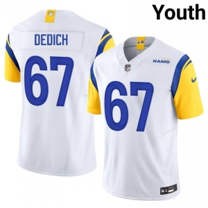 Rams Justin Dedich #67 Youth Elite Football Stitched Jersey - White Edition 83409181