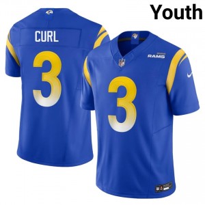 #3 Kam Curl LAR Youth Pro Cut Football Sewn Jersey - Royal Edition 94154930