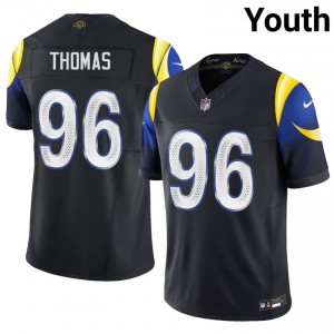 #96 Keir Thomas Rams Youth Moisture Wicking Football Stitched Jersey - Midnight Blue Edition 72277854