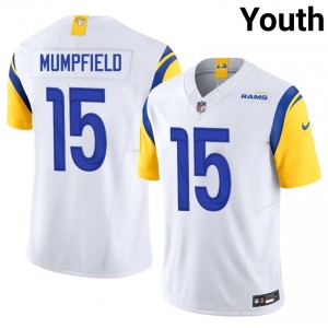 LAR Konata Mumpfield #15 Youth Officially Licensed Football Sewn Jersey - White Edition 92318496
