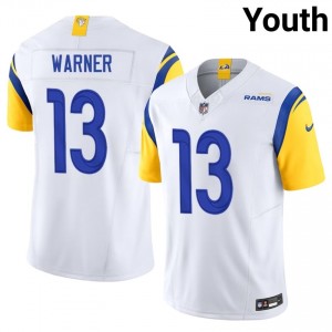 Los Angeles Rams Kurt Warner #13 Youth Durable Football Embroidery Jersey - White Edition 72924805