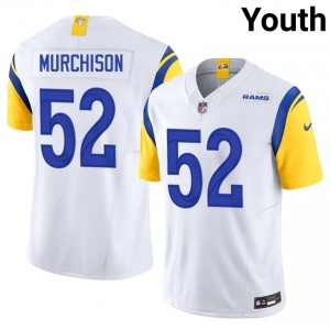 Rams Larrell Murchison #52 Youth Elite Thread Football Stitched Jersey - White Edition 46618078