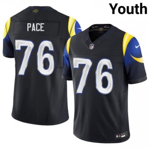 #76 Orlando Pace LAR Youth Iconic Football Sewn Jersey - Midnight Blue Edition 69498500