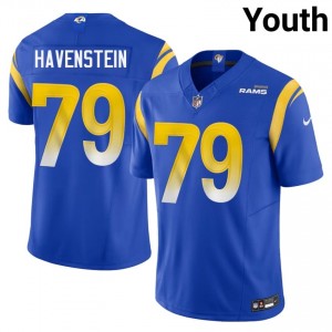 #79 Rob Havenstein Los Angeles Rams Youth Essential Football Embroidery Jersey - Royal Edition 27780748