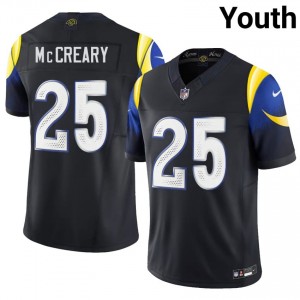 #25 Roger McCreary LAR Youth Gameday Football Sewn Jersey - Midnight Blue Edition 27477919