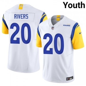 Rams Ronnie Rivers #20 Youth Iconic Football Stitched Jersey - White Edition 81898216