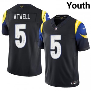#5 Tutu Atwell LAR Youth Exclusive Football Sewn Jersey - Midnight Blue Edition 76859079