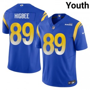 #89 Tyler Higbee LA Rams Youth Iconic Football Stitch Jersey - Royal Edition 25022342