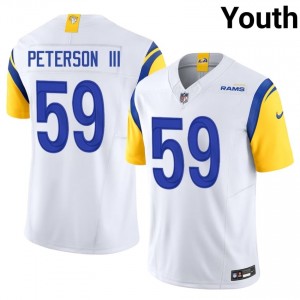 Los Angeles Rams Darryl Peterson III #59 Youth Classic Football Embroidery Jersey - White Edition 63417681