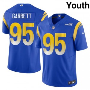 #95 Myles Garrett Los Angeles Rams Youth Fresh Football Embroidery Jersey - Royal Edition 30153287