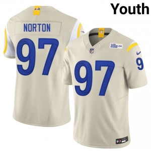 Bill Norton Rams #97 Youth Limited Football Stitched Jersey - Bone Edition 54208380