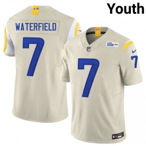Bob Waterfield LAR #7 Youth Genuine Football Sewn Jersey - Bone Edition 24219979
