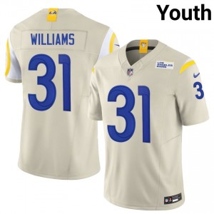 Darious Williams Rams #31 Youth Iconic Football Stitched Jersey - Bone Edition 96735955