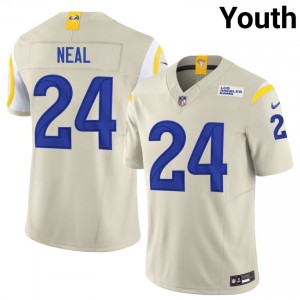 Elias Neal Los Angeles Rams #24 Youth Durable Football Embroidery Jersey - Bone Edition 37129453