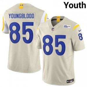 Jack Youngblood LA Rams #85 Youth NFL Football Stitch Jersey - Bone Edition 97513534