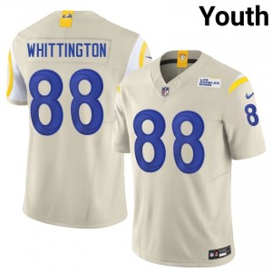 Jordan Whittington Los Angeles Rams #88 Youth Genuine Football Embroidery Jersey - Bone Edition 94765440