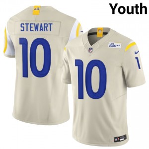 Josaiah Stewart Los Angeles Rams #10 Youth Classic Football Embroidery Jersey - Bone Edition 81217273