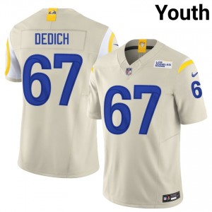 Justin Dedich LA Rams #67 Youth NFL Football Stitch Jersey - Bone Edition 87729432