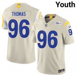 Keir Thomas LAR #96 Youth Iconic Football Sewn Jersey - Bone Edition 72527836