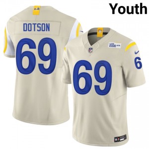 Kevin Dotson Rams #69 Youth Elite Thread Football Stitched Jersey - Bone Edition 33109988