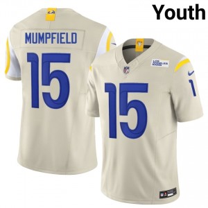 Konata Mumpfield Los Angeles Rams #15 Youth Pro-Grade Football Embroidery Jersey - Bone Edition 32049311