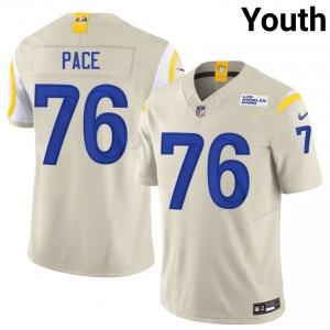 Orlando Pace Rams #76 Youth Player Football Stitched Jersey - Bone Edition 95262565