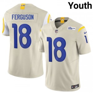 Terrance Ferguson Rams #18 Youth Fresh Football Stitched Jersey - Bone Edition 47693064